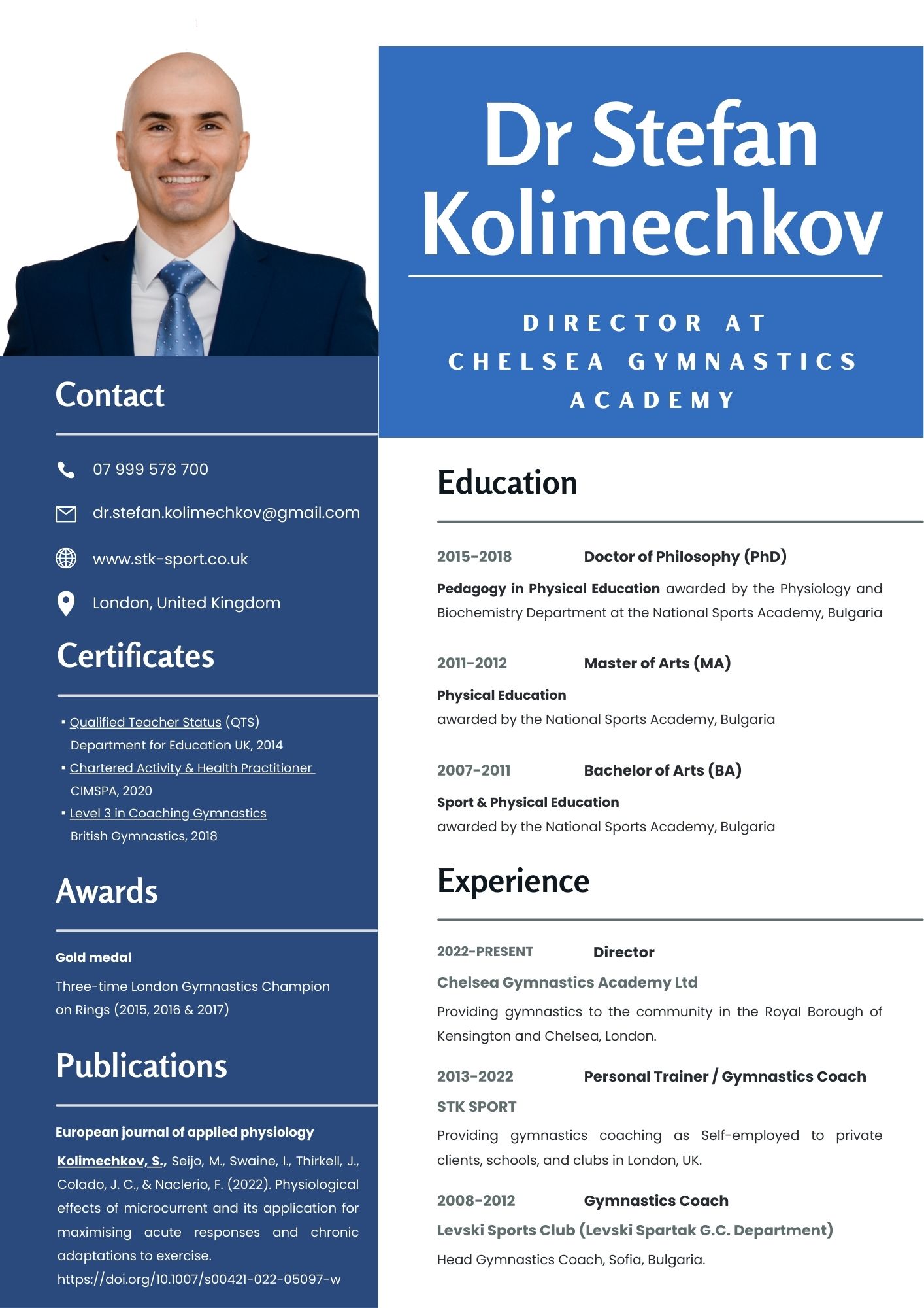 Dr Stefan Kolimechkov - Portfolio