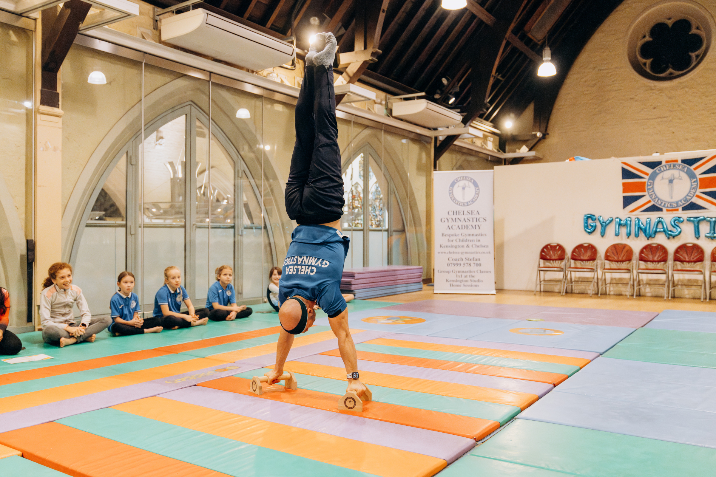Gymnastics Handstand at Chelsea Gymnastics Academy in London