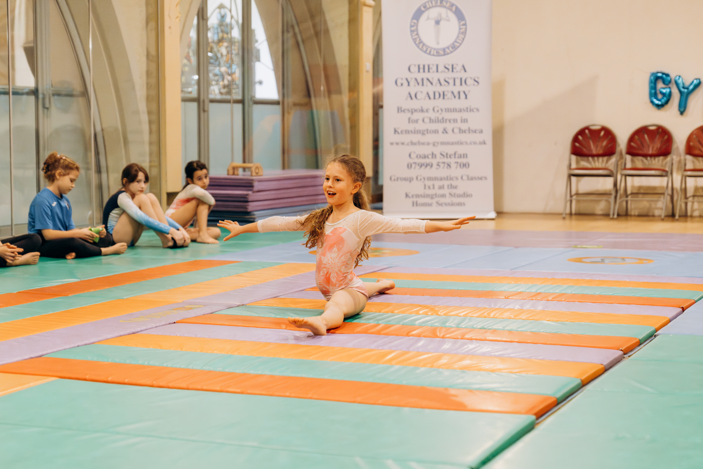 Cross Split and flexibility for children at Chelsea Gymnastics Academy