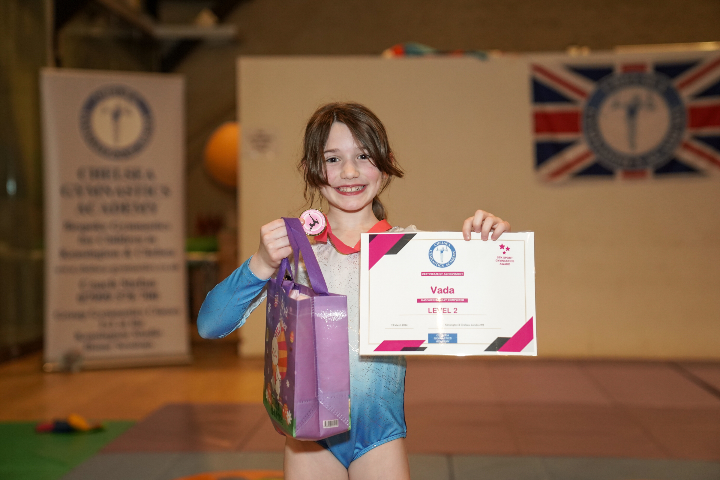Gymnastics awards for children at Chelsea Gymnastics Academy