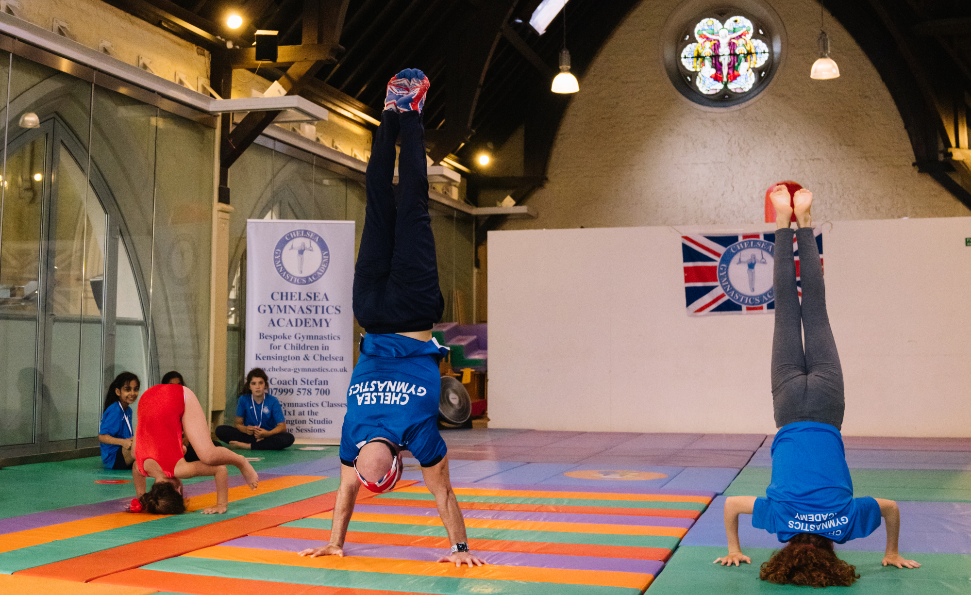 Handstands at Chelsea Gymnastics Academy in Kensington