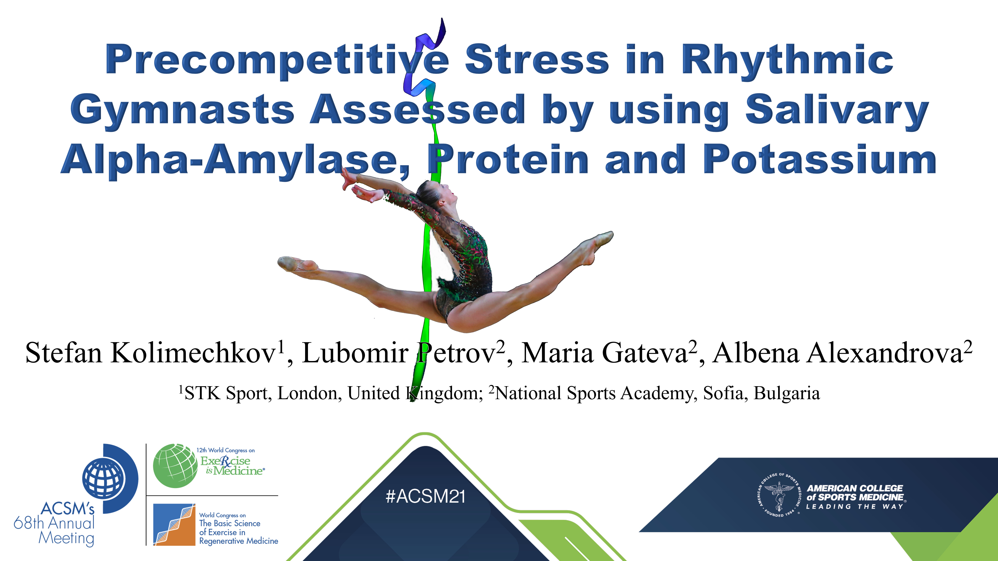 Precompetitive stress in rhythmic gymnasts assessed by using salivary alpha-amylase, protein and potassium